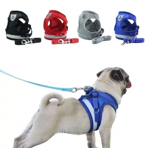 Mesh Harnas Vest Met Lijn Voor Puppy's, Kleine En Middelgrote Honden