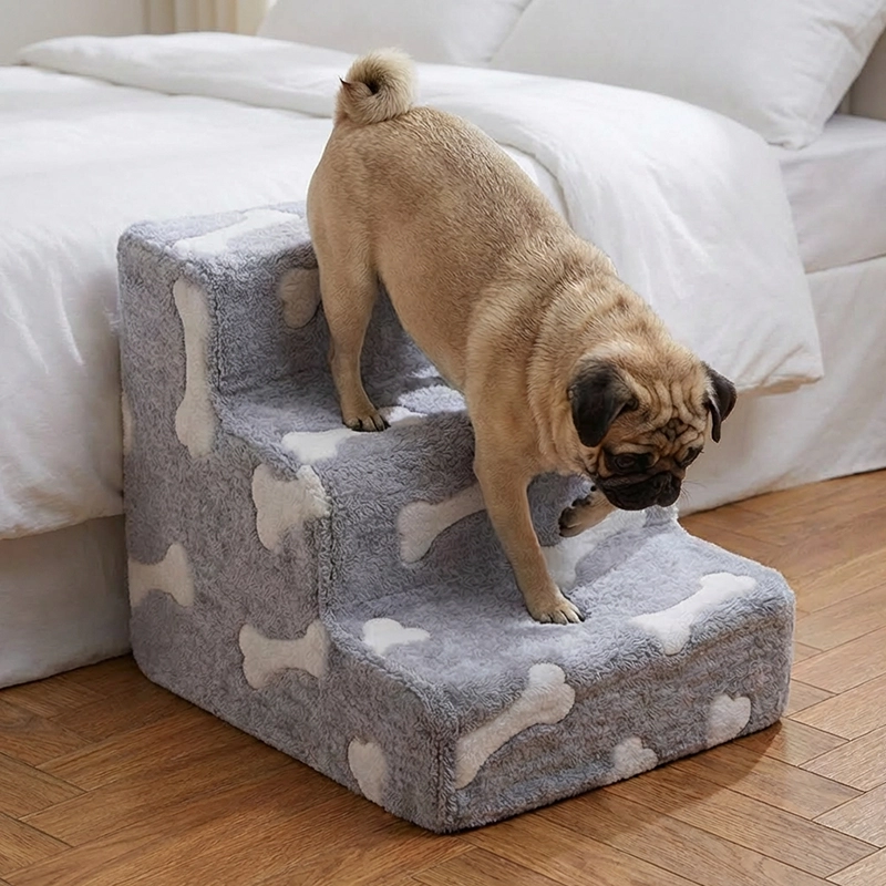 soft dog steps, soft ramp for dogs, soft foam dog steps